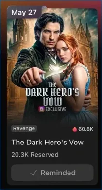 The Dark Hero's Vow 上线页面